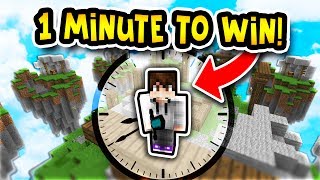 1 MINUTE CHALLENGE Minecraft Skywars [upl. by Okiruy]