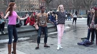 Video1348 Washington Square Park Ballerina Dancing Pt 2 [upl. by Ellenoj]