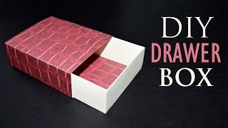 How to Make a Paper Box  DIY Sliding Gift Box [upl. by Aliuqahs]