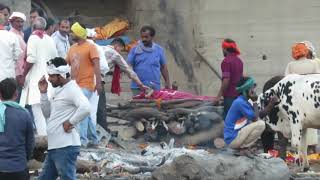 Cremations on the Ganges River in Varanasi India [upl. by Nnyla]