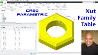 Creo Parametric  Part Family Table [upl. by Shepherd]