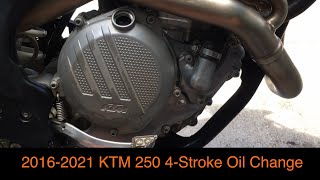 20162022 KTM 250 SXFXCFEXC Oil Change [upl. by Ytnom]