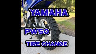 How to change the tires on a Yamaha PW50 [upl. by Gualtiero166]