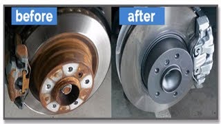 Best Way to Remove Rust From Rotors  Rusty Brakes [upl. by Alolomo]