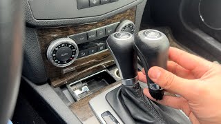 Mercedes W204 CClass Shift Knob Removal Restoration and Installation [upl. by Akeinahs]