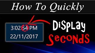 How To Quickly Display Seconds In The Taskbar Clock In Windows 10 [upl. by Aires]