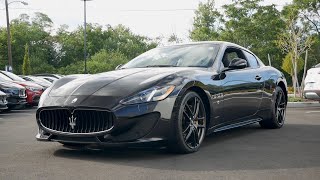 2017 Maserati GranTurismo Sport Review  Start Up Revs and Walk Around [upl. by Schwerin]