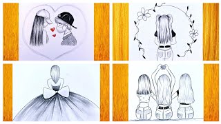 Los dibujos mas bonitos y faciles para principiantes  Tutoriales dibujos a lapiz para principiantes [upl. by Faust519]