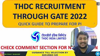 HOW TO PREPARE FOR INTERVIEW   THDC SENIOR ENGINEER RECRUITMENT 2022 [upl. by Nasaj]