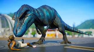 🌍 Jurassic World Evolution  2 Gorgosaurus Vs 2 Acrocanthosaurus Breakout and Fight [upl. by Thesda]