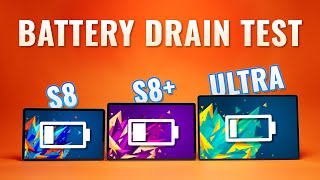 BETTER THAN IPAD Galaxy Tab S8S8S8 Ultra Battery Drain Test [upl. by Zobe]