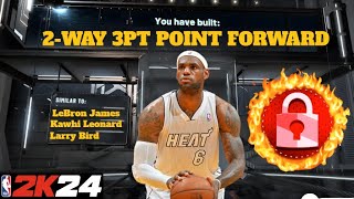 NEW RARE 2WAY 3PT POINT FORWARD BUILD IN NBA 2K24 SUPER RARE OVERPOWERED DEMIGOD BUILD NBA 2K24 [upl. by Guise205]