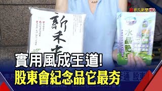 中鋼PK華南金股東會紀念品比一比 歷年人氣王中鋼今年送名片盒一卡通 金控走實用風quot超商禮券quot成新趨勢│非凡新聞│20190531 [upl. by Luci]