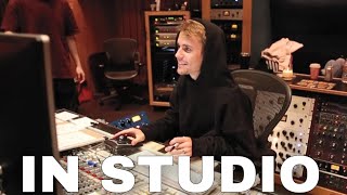 Justin Bieber Making Beats In Studio [upl. by Stearne]