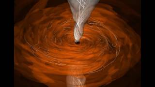 Black hole accretion disk simulation Disk jet and magnetic field [upl. by Tsew]