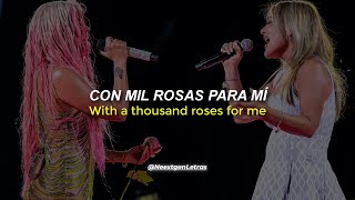 Rosas Letra  Karol G y Amaia Montero La Oreja de Van Gogh En Vivo [upl. by Alfi]