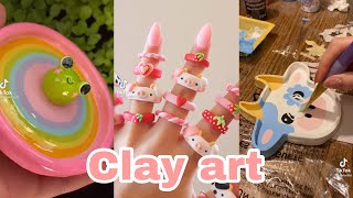 Clay compilation 🌴🌕💐💫🪐Tube tok [upl. by Annel814]