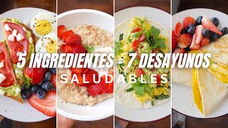 Una Semana de Desayunos Saludables con 5 ingredientes básicos [upl. by Tnomyar]