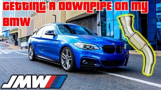 GETTING A DOWNPIPE ON MY BMW🩵💙❤️  INSANE SOUND CHANGE🔥 [upl. by Tova]