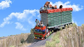 Overloaded Trailer  Delivery of very large food raw materials  Euro Truck Simulator 2 [upl. by Tosch473]