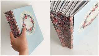 How to make an easy no sew journal  step by step tutorial  DIY [upl. by Sesom736]