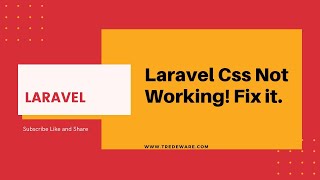 Laravel css not working  How to fix that [upl. by Hashim916]