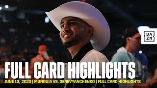 FULL CARD HIGHLIGHTS  Munguia vs Derevyanchenko [upl. by Standley]