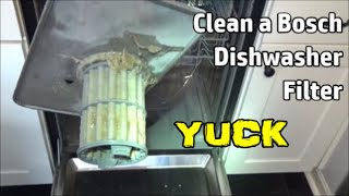 How To Remove Your Bosch Dishwasher Filter For Cleaning [upl. by Sunny270]