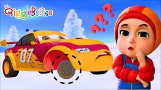 Car Lost Its Wheel  2  The Wheel Goes Missing Again  Nursery Rhymes  Gigglebellies [upl. by Reinhard123]