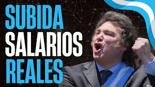 Salarios reales Argentina primer mes crecimiento bajo Milei [upl. by Gundry817]