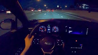 2021 Kia K5 GTLine AWD  POV Night Drive Binaural Audio [upl. by Blanch]