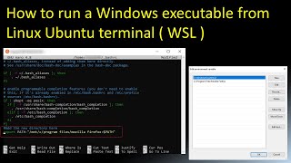 How to run a Windows executable from Linux Ubuntu terminal  WSL  example shown for Firefox [upl. by Bianca]