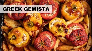 Greek Stuffed Vegetables Gemista  Vegan Recipe [upl. by Huxham]