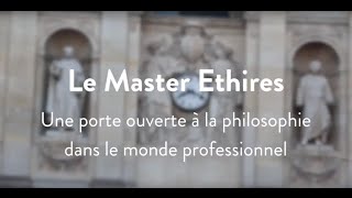 Vidéo de présentation du Master ETHIRES [upl. by Theodosia]