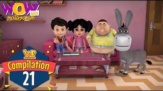 Vir the robot boy  Malayalam Cartoon  Compilation 21  Malayalam Moral Stories Malayalam Story [upl. by Fisch]