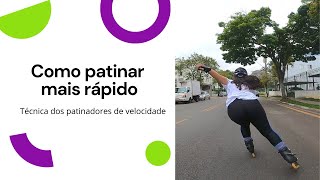 Como patinar mais rápido  Parte 1  Técnica dos patinadores de velocidade [upl. by Arhat430]