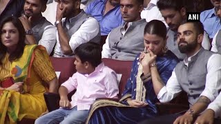 Watch Virat Kohli amp Anushka Sharma steal a moment at a Delhi event [upl. by Heath]