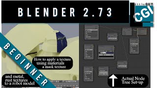 How to add metal scratches and rust textures to a model in Cycles 273 version of Blender [upl. by Yvad886]