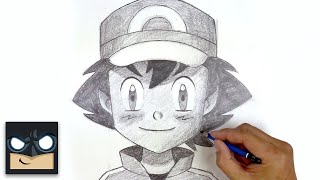 How To Draw Ash Ketchum  Pokemon  Sketch Sunday Tutorial [upl. by Tail]