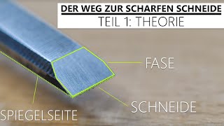 Stecheisen und Hobeleisen schleifen für Einsteiger  Theorie Teil 1 [upl. by Ahsatel]