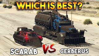 GTA 5 ONLINE  CERBERUS vs SCARAB WHICH IS BEST [upl. by Ellesirg]