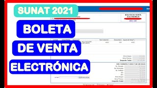 COMO EMITIR UNA BOLETA DE VENTA ELECTRÓNICA  SUNAT [upl. by Lambard744]