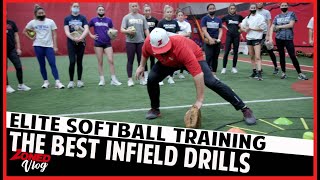 THE BEST INFIELD DRILLS  Softball Training [upl. by Kerianne]