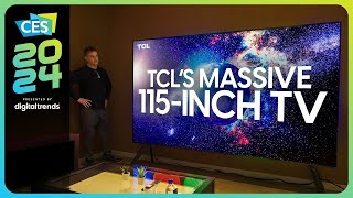 First Look at TCL’s 115Inch QM89 TV  The World’s Largest MiniLED TV at CES [upl. by Esilanna]