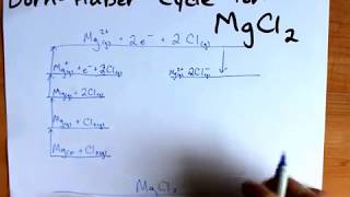 BornHaber Cycle for MgCl2 Magnesium Chloride [upl. by Scotty]