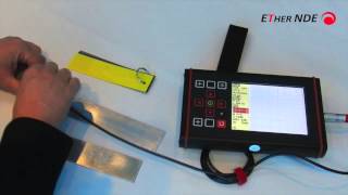 Eddy Current NDT Sub Surface Flaw Detection Demonstration [upl. by Puttergill]