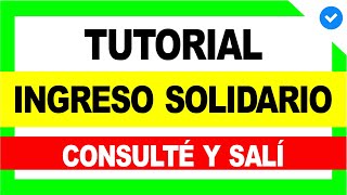 🔴 Consultar INGRESO SOLIDARIO en PROSPERIDAD SOCIAL Fácil 😍 Tutorial  Ingreso Solidario 7 [upl. by Sremlahc]