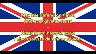 Hymn Wielkiej Brytanii  Anthem of UK ENPL tekst [upl. by Epperson]