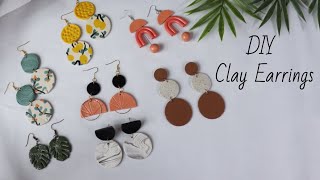 DIY Clay Earrings  Make Your Own Clay Earrings With These Easy Steps  Handmade Earrings [upl. by Oinoitna815]