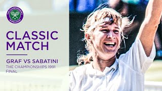 Steffi Graf vs Gabriela Sabatini  Wimbledon 1991 Final  Full Match [upl. by Margaux]